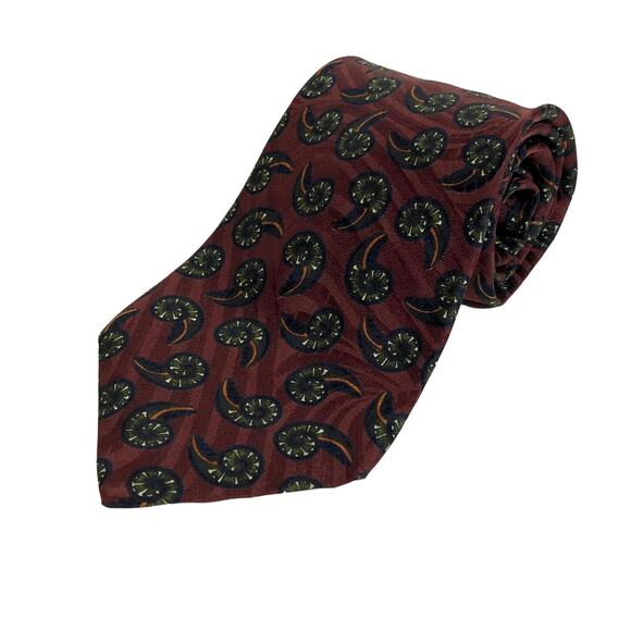 Vintage Burgundy Shell Tie from Talbott Studio for Maillard's Tie USA Silk - Picture 3 of 8